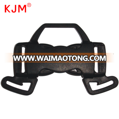 Made in china customized strong pull webbing black Stroller Accessories plastic Safety 5 way buckle