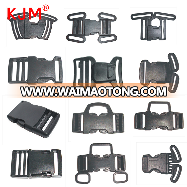 Wholesale customize adjustable 25mm side release plastic buckle for baby stroller